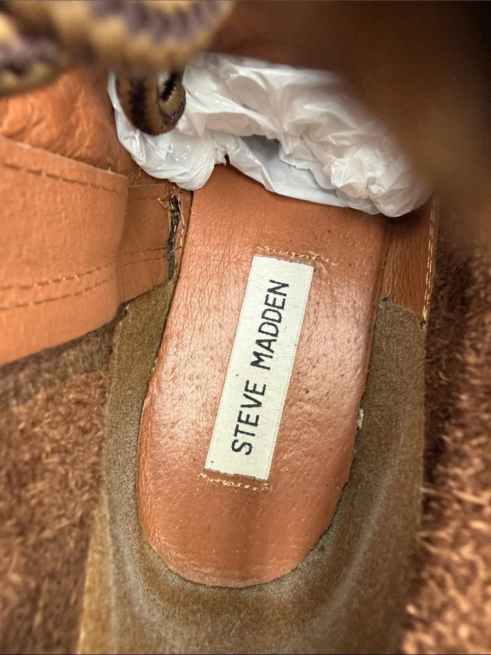 Steve Madden Brown Suede Lace-Up Ankle Boots women 6.5 Side Zip combat Y2K retro
